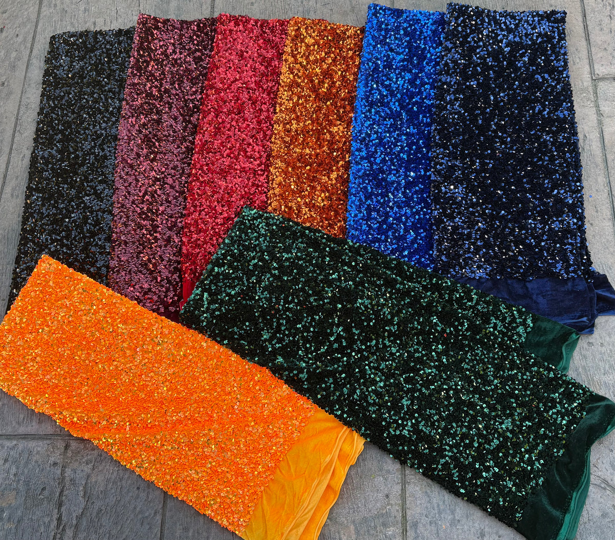 Sequins Knockout Stitch Crewnecks