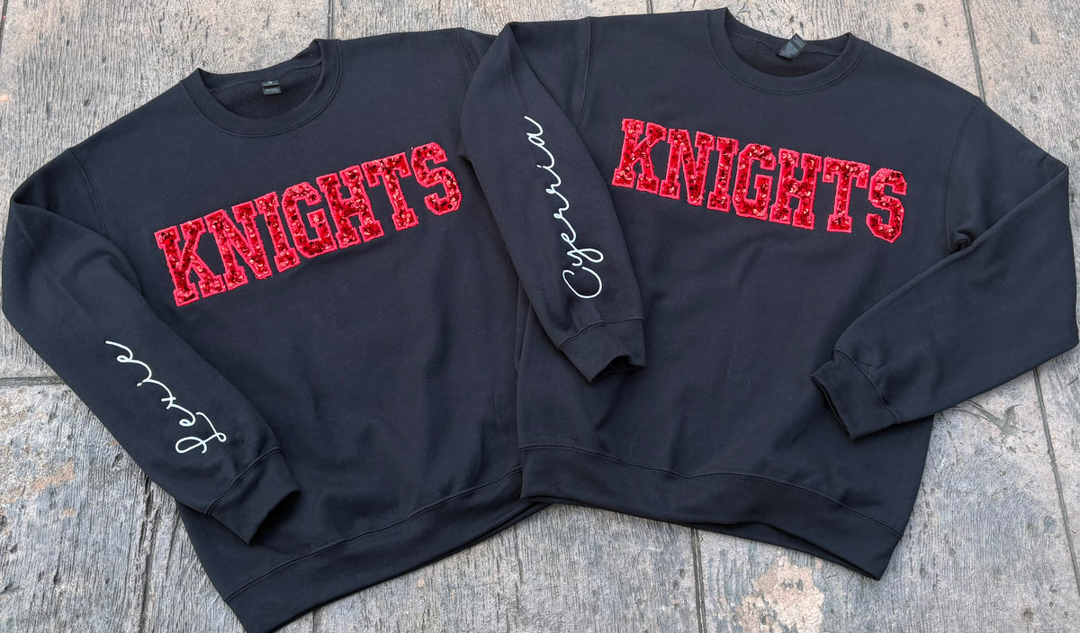 School Spirt Sequins Crewnecks