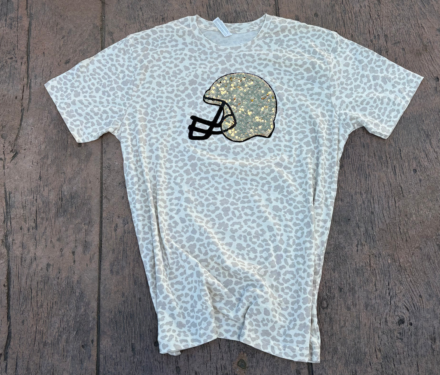 Leopard T with Black & Gold Helmet