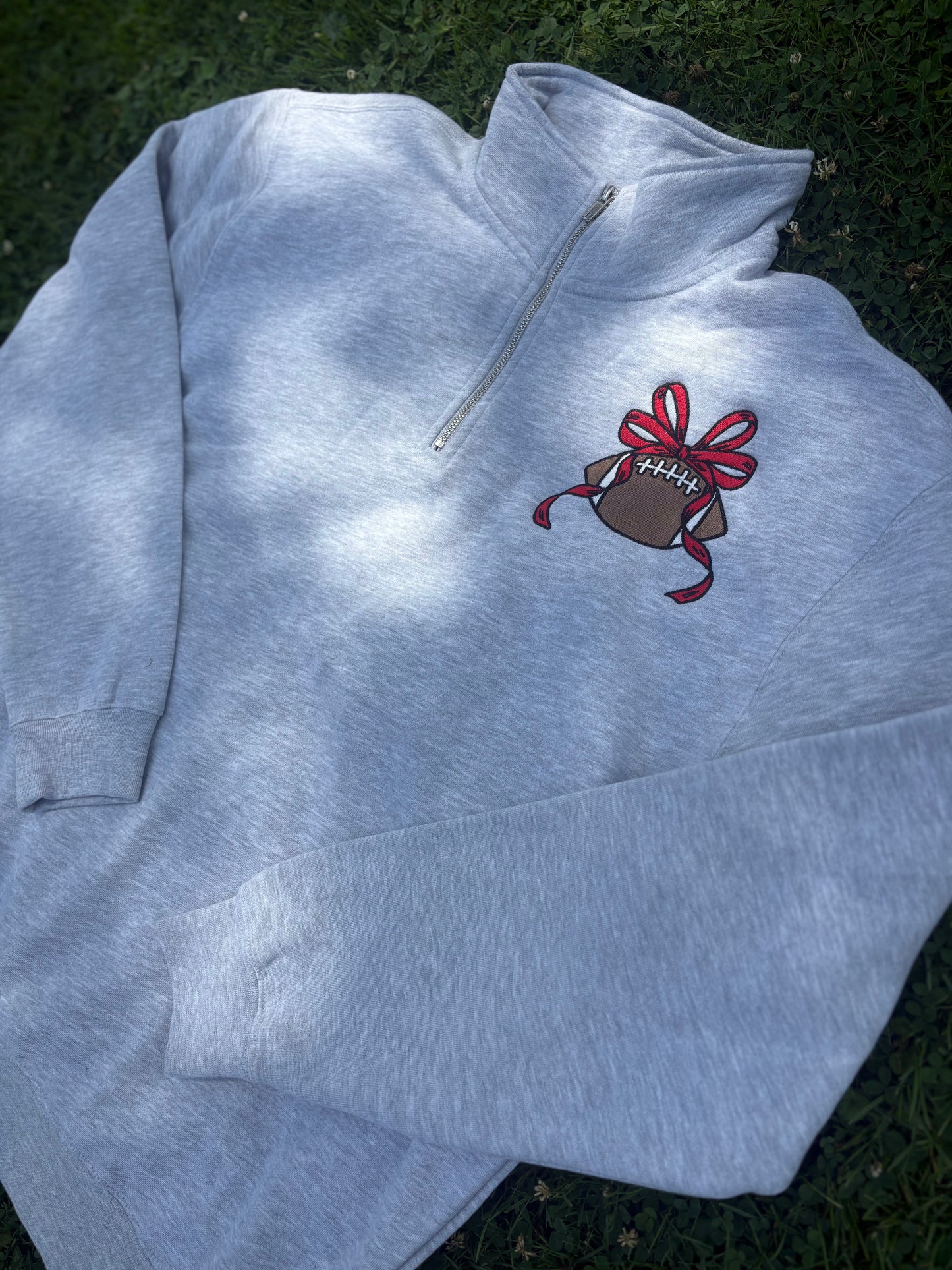 Football w/ Bow Spirit 1/4 Zip