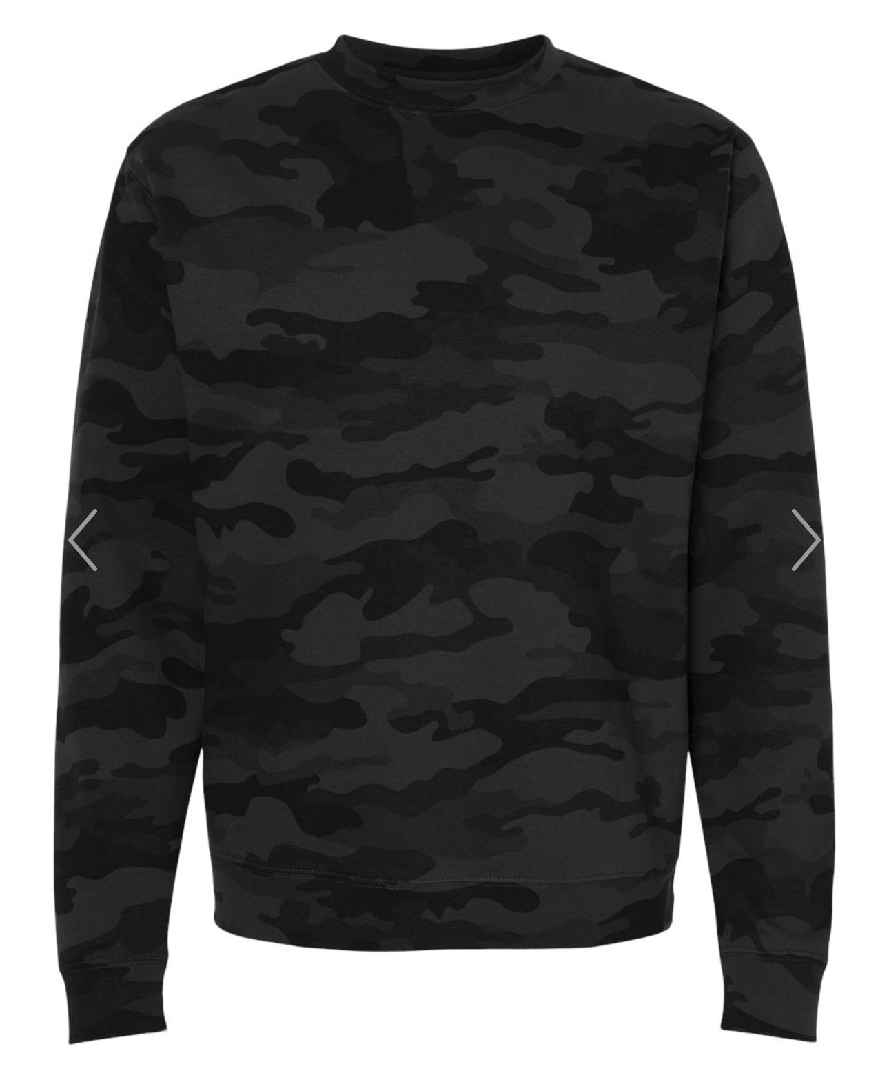 “Overstimulated” Camo Crewneck
