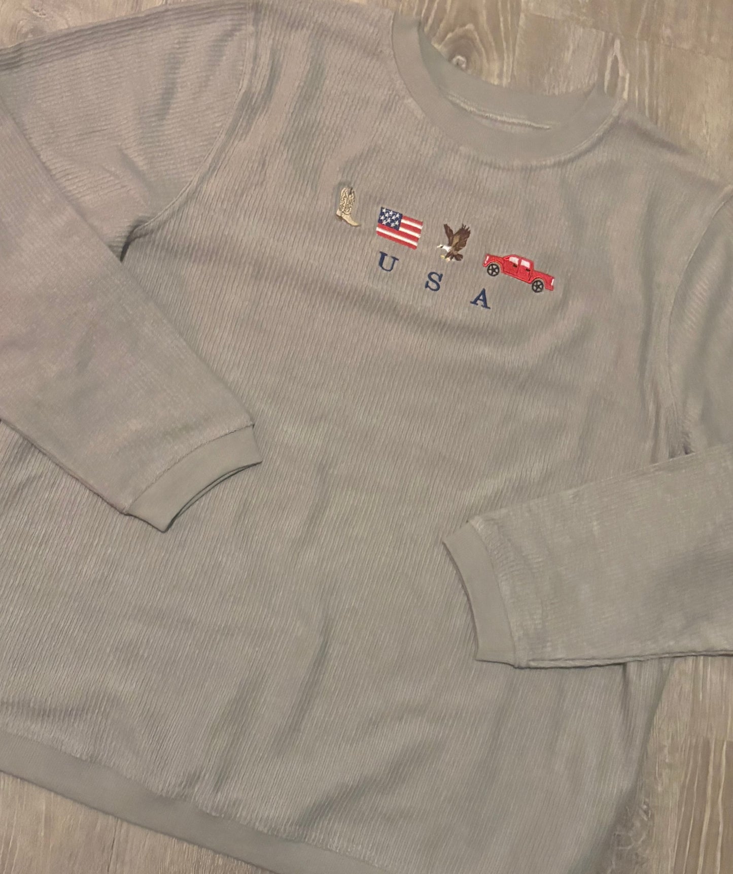 USA Corded Crewneck