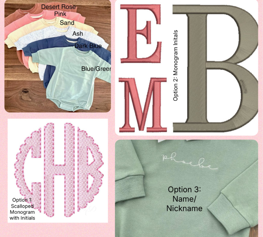 Preorder : Custom Baby Bubble Romper