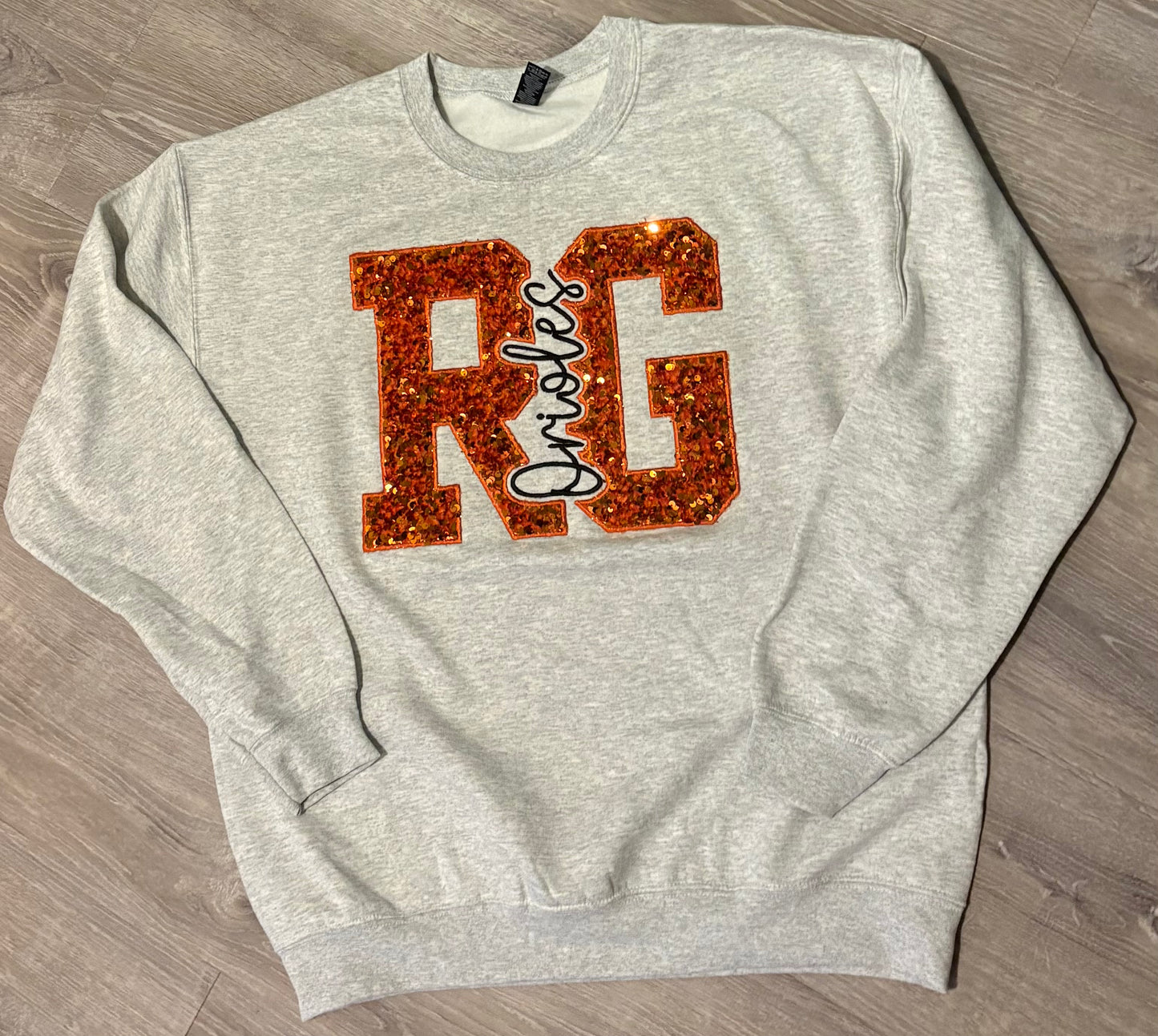 Sequins Knockout Stitch Crewnecks