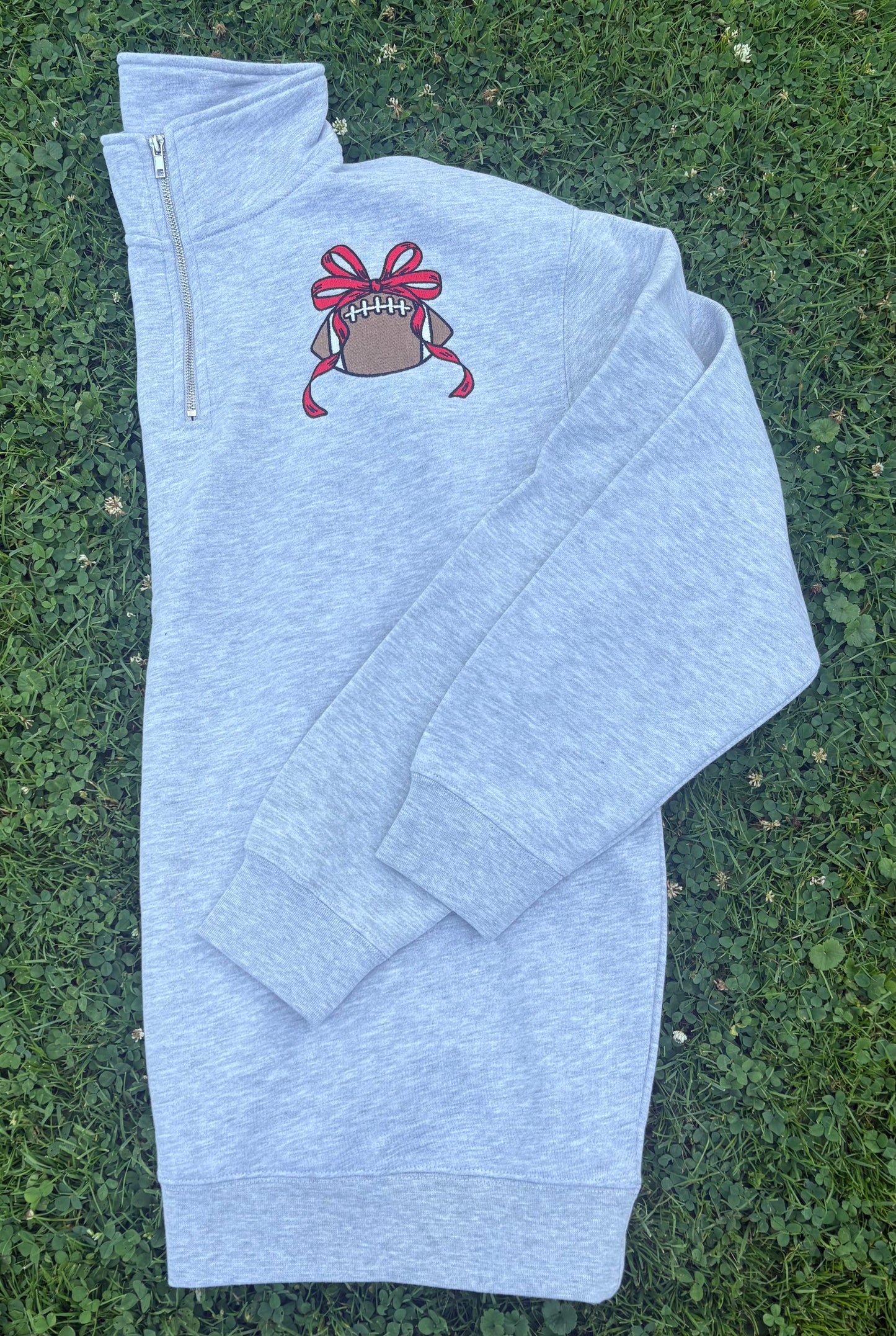 Football w/ Bow Spirit 1/4 Zip