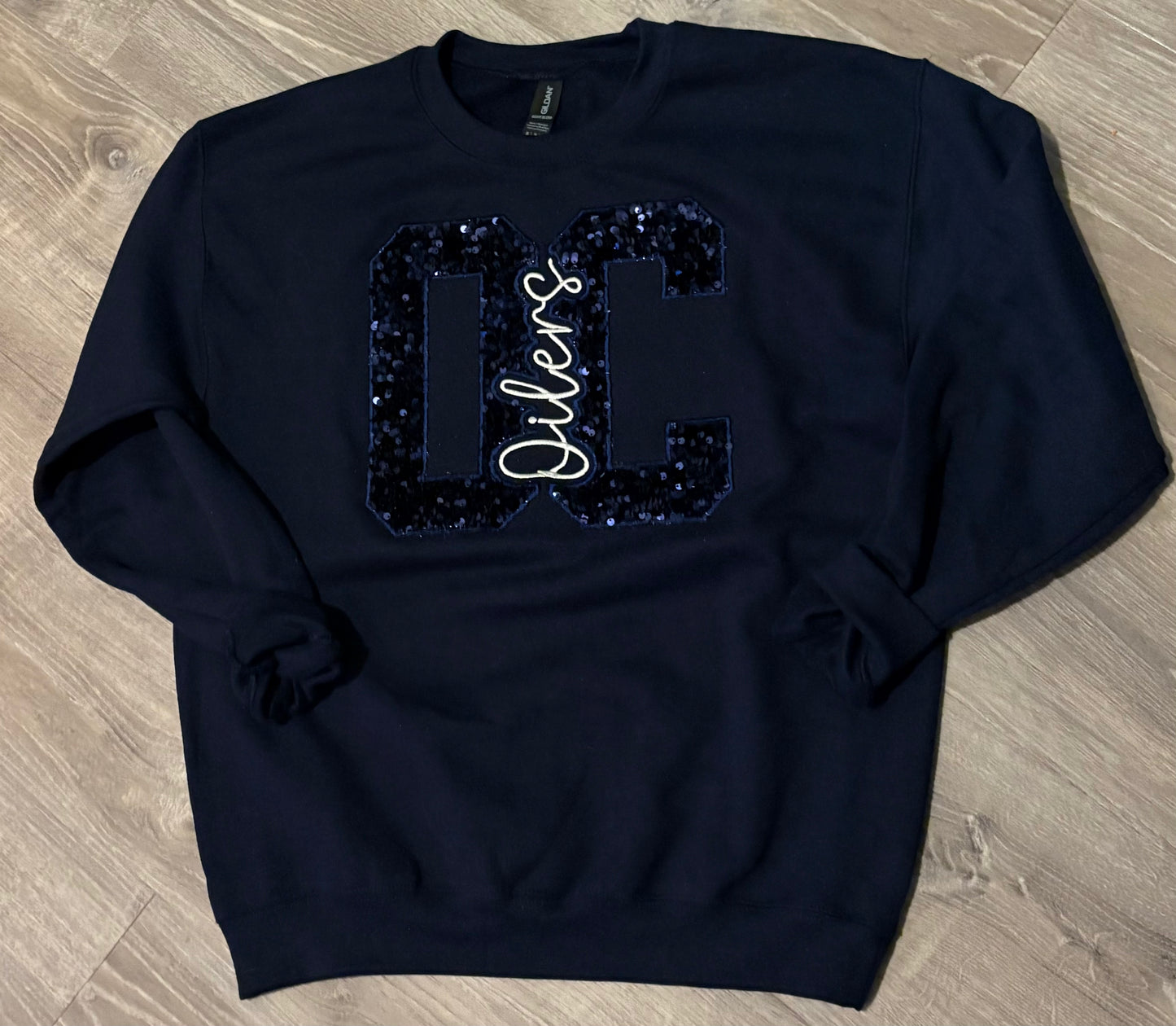 Sequins Knockout Stitch Crewnecks