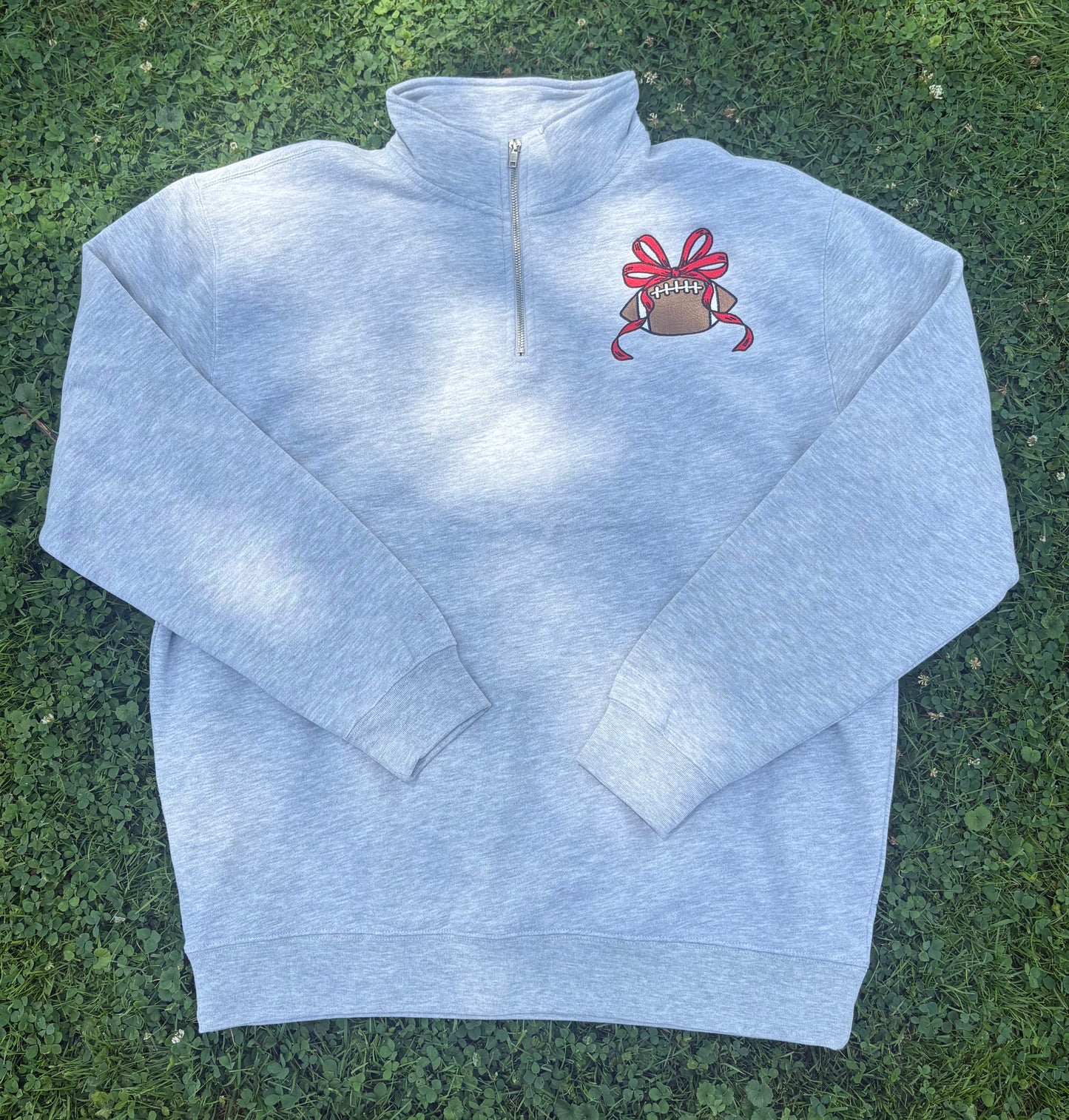 Football w/ Bow Spirit 1/4 Zip