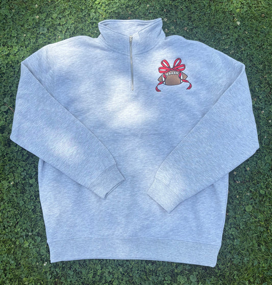 Football w/ Bow Spirit 1/4 Zip