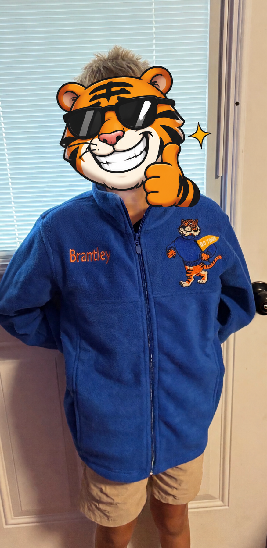 Tigers Fleece Zip Jacket w/ Name