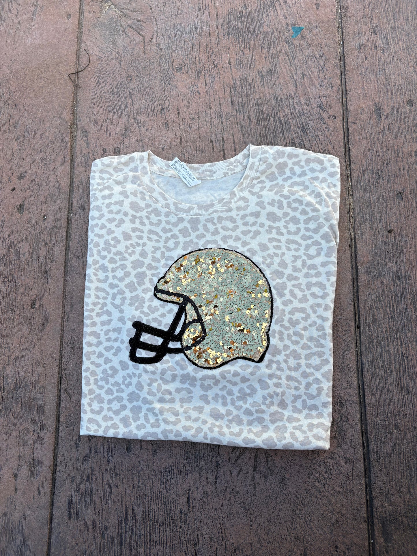 Leopard T with Black & Gold Helmet